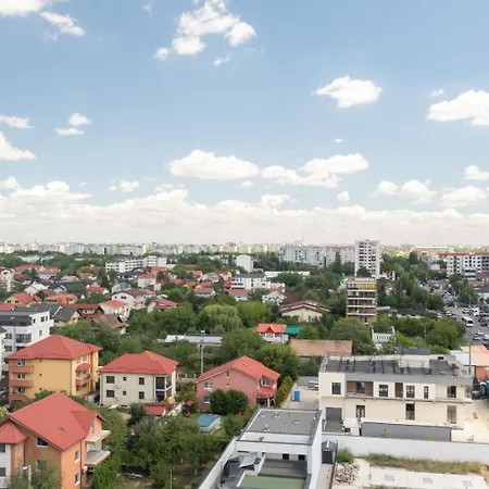 Apartamento High-end With Panoramic View, Parking &pool Bucarest